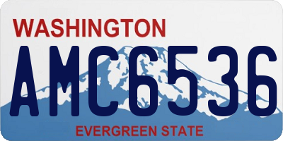 WA license plate AMC6536