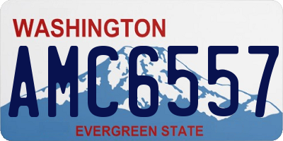 WA license plate AMC6557