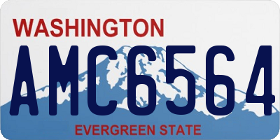 WA license plate AMC6564
