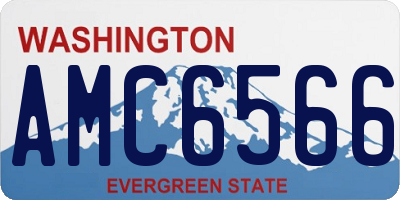 WA license plate AMC6566