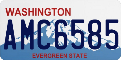 WA license plate AMC6585