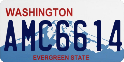 WA license plate AMC6614