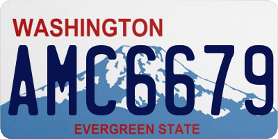 WA license plate AMC6679