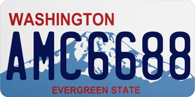 WA license plate AMC6688
