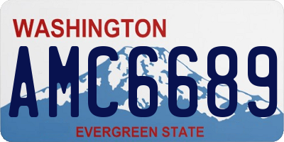 WA license plate AMC6689