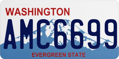 WA license plate AMC6699