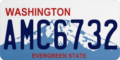 WA license plate AMC6732