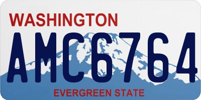 WA license plate AMC6764
