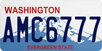 WA license plate AMC6777