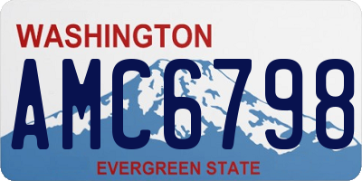WA license plate AMC6798