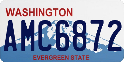 WA license plate AMC6872