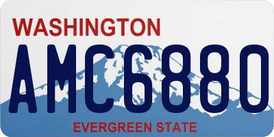 WA license plate AMC6880