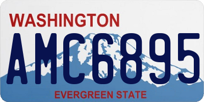 WA license plate AMC6895