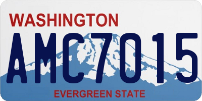 WA license plate AMC7015