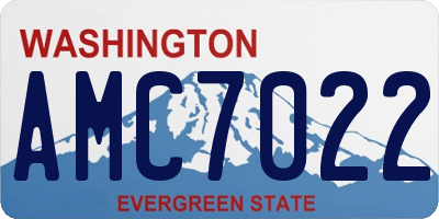 WA license plate AMC7022