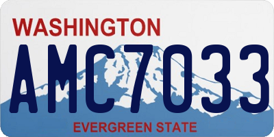 WA license plate AMC7033