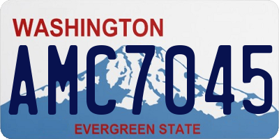 WA license plate AMC7045