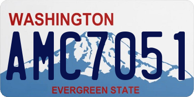 WA license plate AMC7051