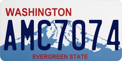 WA license plate AMC7074