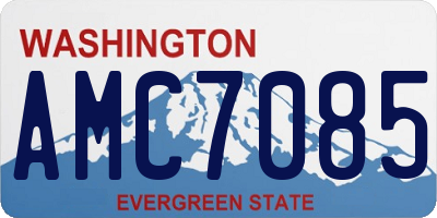 WA license plate AMC7085