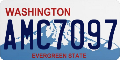 WA license plate AMC7097