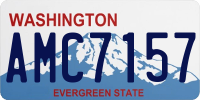 WA license plate AMC7157