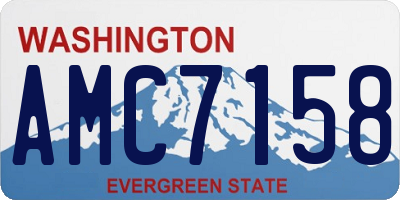 WA license plate AMC7158