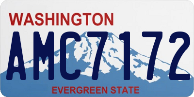 WA license plate AMC7172