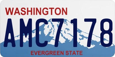WA license plate AMC7178