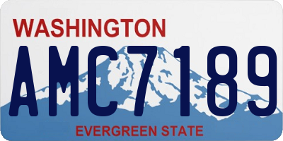 WA license plate AMC7189