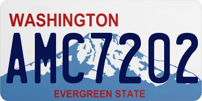 WA license plate AMC7202
