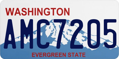 WA license plate AMC7205