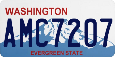 WA license plate AMC7207