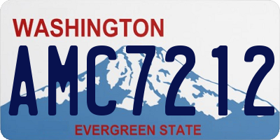 WA license plate AMC7212