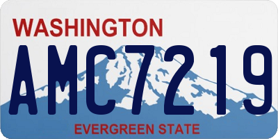WA license plate AMC7219