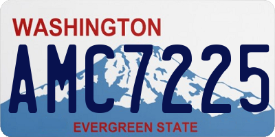 WA license plate AMC7225