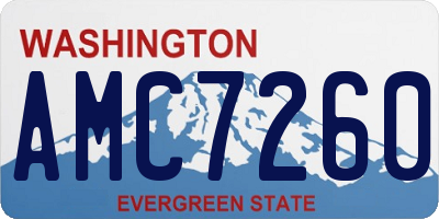 WA license plate AMC7260