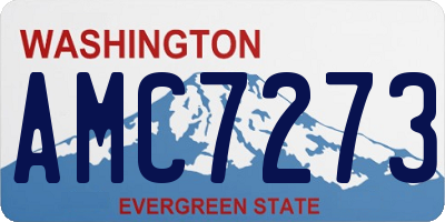 WA license plate AMC7273