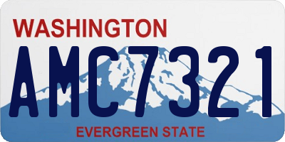 WA license plate AMC7321