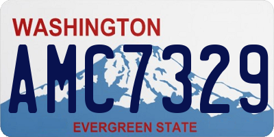 WA license plate AMC7329