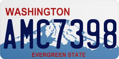WA license plate AMC7398