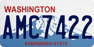 WA license plate AMC7422