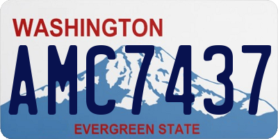 WA license plate AMC7437