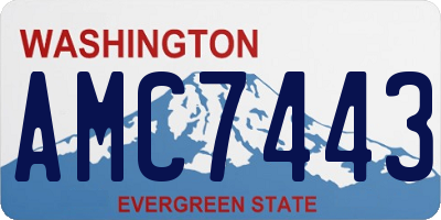 WA license plate AMC7443