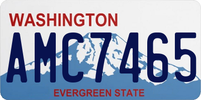 WA license plate AMC7465