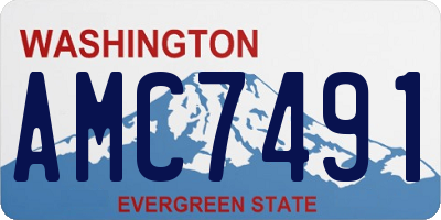 WA license plate AMC7491