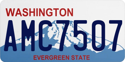 WA license plate AMC7507