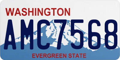 WA license plate AMC7568