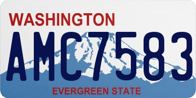 WA license plate AMC7583