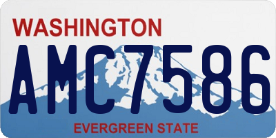 WA license plate AMC7586